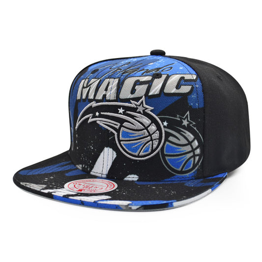 Orlando Magic Mitchell & Ness HYPER LOOPS Snapback Hat - Black/Royal