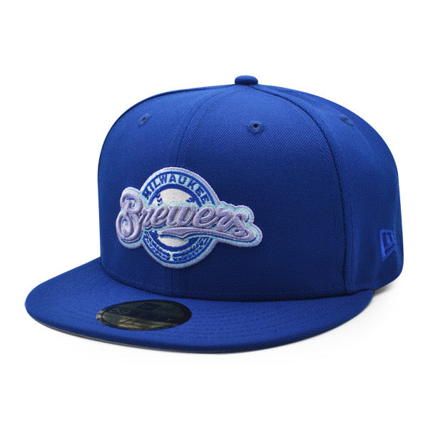 Milwaukee Brewers 2002 ALL-STAR GAME EXCLUSIVE New Era 59Fifty Fitted Hat – Royal/Lavender