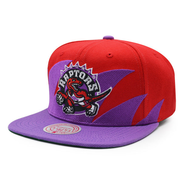 Toronto Raptors NBA Mitchell & Ness SHARKTOOTH Snapback Hat - Purple/Red