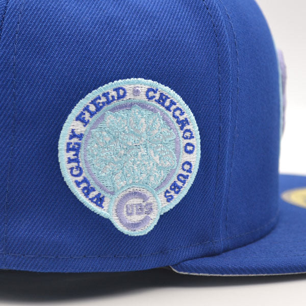 Chicago Cubs Wrigley Field EXCLUSIVE New Era 59Fifty Fitted Hat – Royal/Lavender