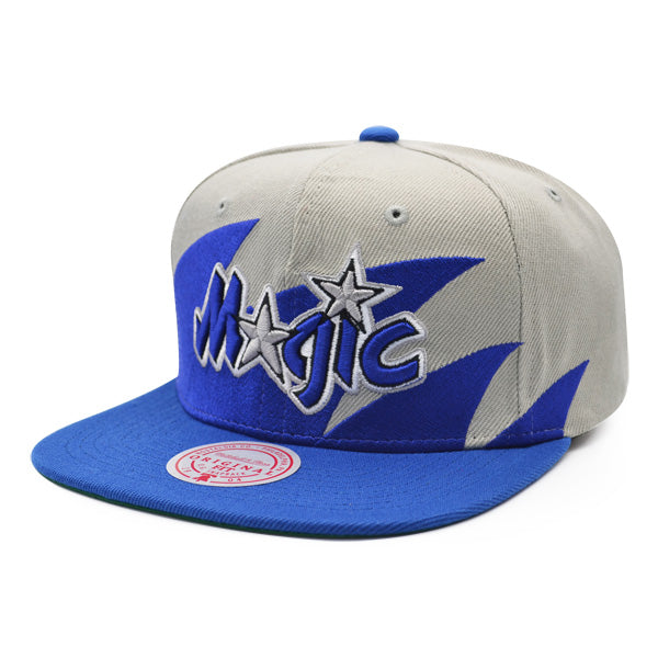 Orlando Magic NBA Mitchell & Ness SHARKTOOTH Snapback Hat - Royal/Gray