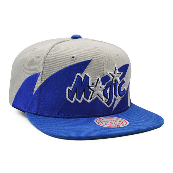 Orlando Magic NBA Mitchell & Ness SHARKTOOTH Snapback Hat - Royal/Gray