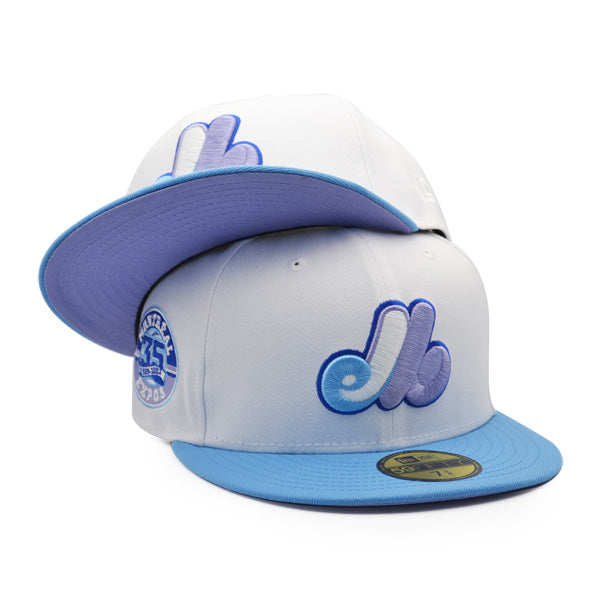 Montreal Expos 35th ANNIVERSARY Exclusive New Era 59Fifty Fitted Hat – White/Sky