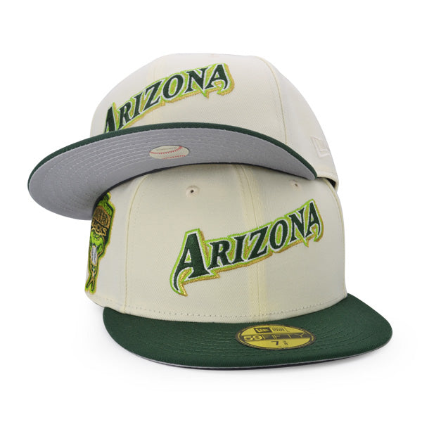 Arizona Diamondbacks 1989 INAUGURAL SEASON Exclusive New Era 59Fifty Fitted Hat - Chrome/Green/Gold Metallic