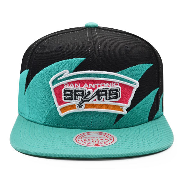San Antonio Spurs NBA Mitchell & Ness SHARKTOOTH Snapback Hat - Teal