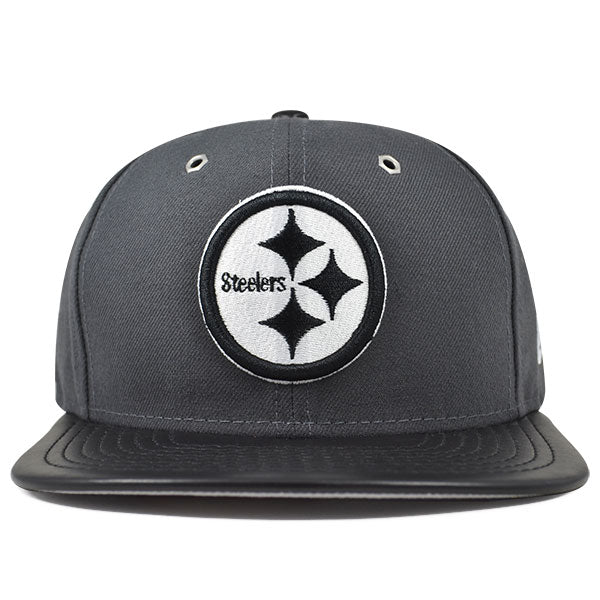 Pittsburgh Steelers METAL HOOK Graphite Snapback 9Fifty New Era NFL Hat