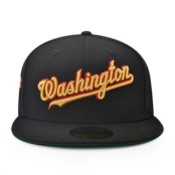 Washington Nationals2019 WORLD SERIES CHAMPIONS Exclusive New Era 59Fifty Fitted Hat - Black/Metallic Gold