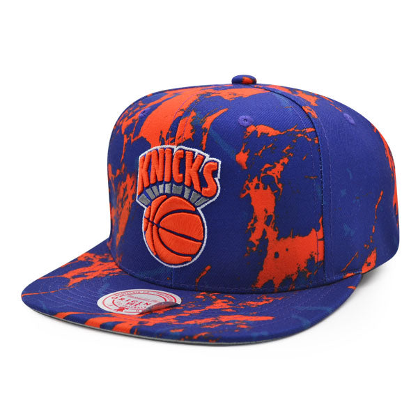 New York Knicks Mitchell & Ness DOWN FOR ALL Snapback Hat - Royal/Orange