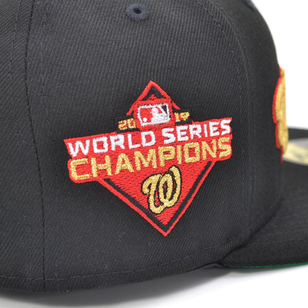 Washington Nationals2019 WORLD SERIES CHAMPIONS Exclusive New Era 59Fifty Fitted Hat - Black/Metallic Gold