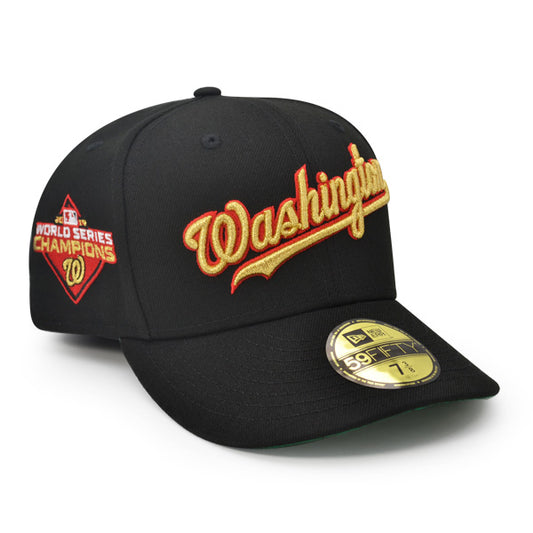 Washington Nationals2019 WORLD SERIES CHAMPIONS Exclusive New Era 59Fifty Fitted Hat - Black/Metallic Gold