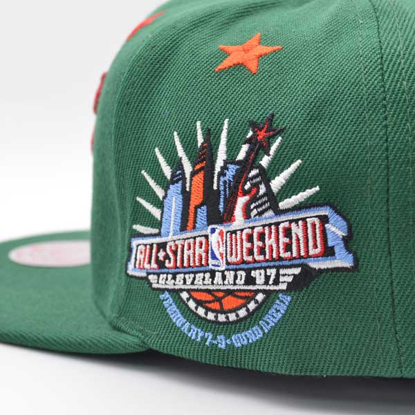 Seattle Supersonics NBA 1997 TOP-STAR Mitchell & Ness Snapback Hat - Pine/Copper