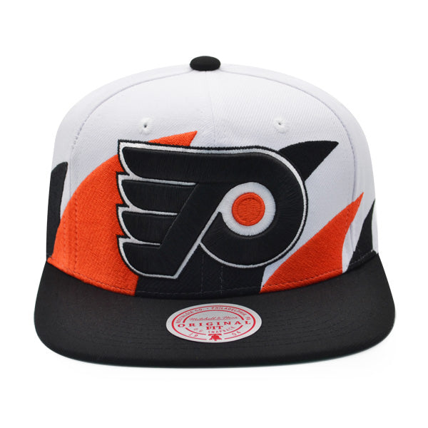 Philadelphia Flyers NHL Mitchell & Ness SHARKTOOTH Snapback Hat - Black/Orange