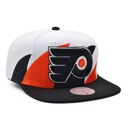 Philadelphia Flyers NHL Mitchell & Ness SHARKTOOTH Snapback Hat - Black/Orange