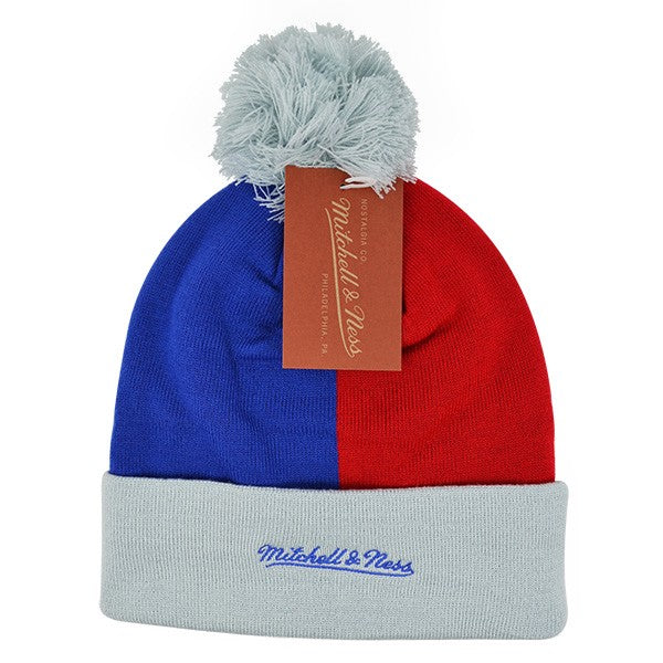 Washington Bullets OVER AND BACK Mitchell & Ness Cuffed Pom NBA Hat