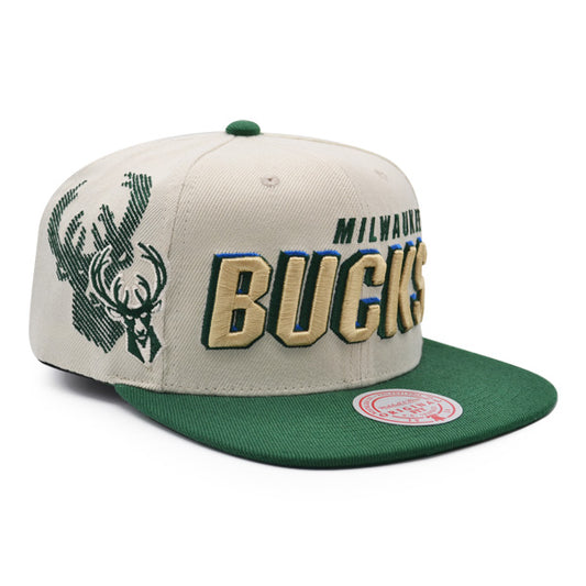 Milwaukee Bucks Mitchell & Ness 1996 NBA DRAFT DAY Snapback Hat - Green/Gold