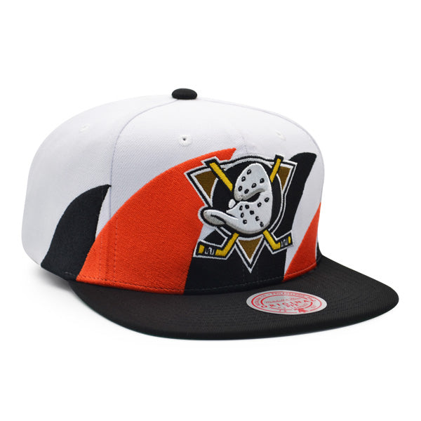 Anaheim Ducks NHL Mitchell & Ness SHARKTOOTH Snapback Hat - Black/Orange