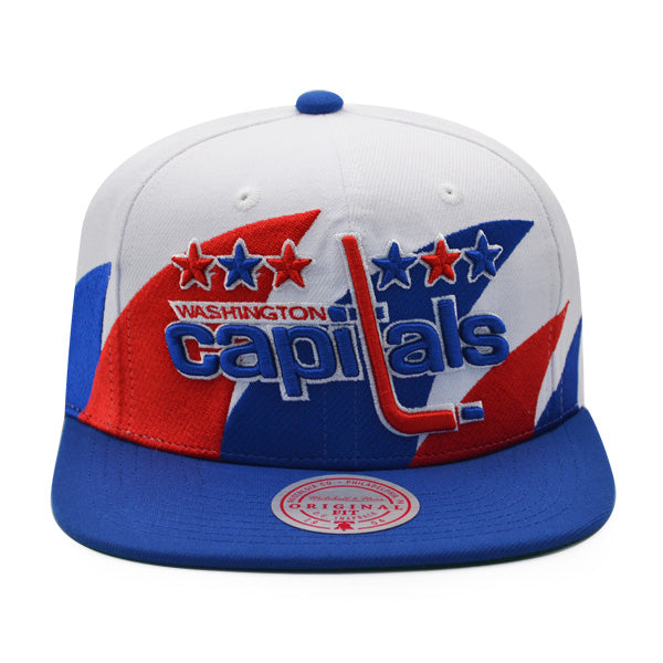 Washington Capitals NHL Mitchell & Ness SHARKTOOTH Snapback Hat - Royal/Red