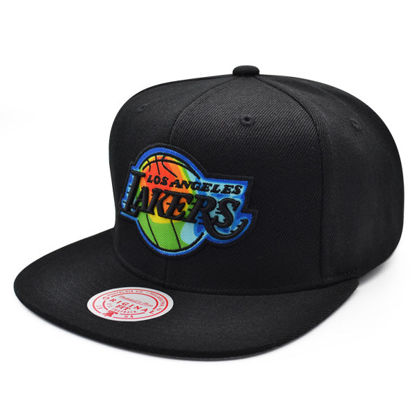 Los Angeles Lakers Mitchell & Ness THERMAL MAP Snapback NBA Hat - Black