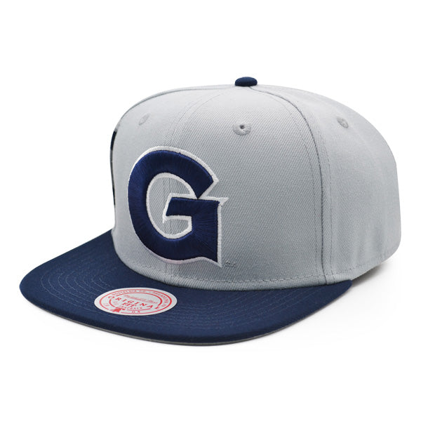 Georgetown Hoyas NCAA Mitchell & Ness JUMBOTRON Snapback Hat - Gray/Navy