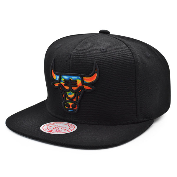 Chicago Bulls Mitchell & Ness THERMAL MAP Snapback NBA Hat - Black