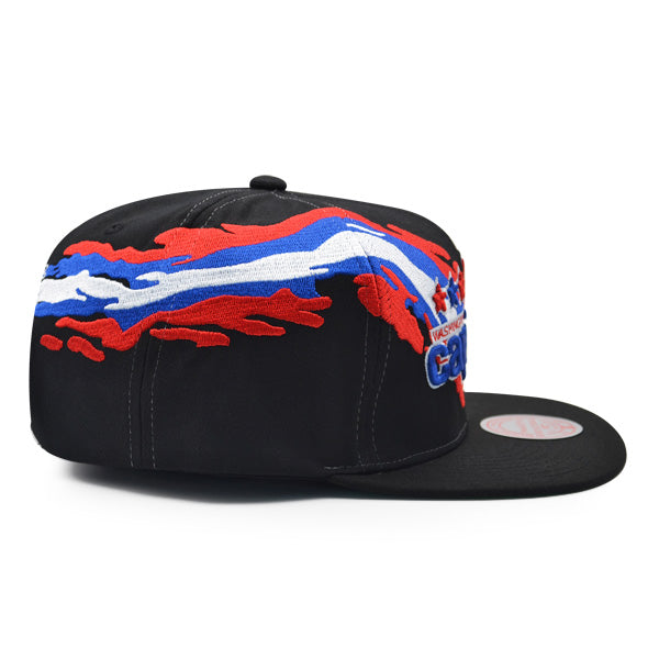 Washington Capitals NHL Mitchell & Ness VINTAGE PAINTBRUSH Snapback Hat - Black/Royal/Red