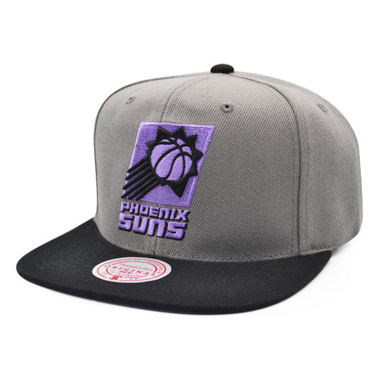 Phoenix Suns NBA Mitchell & Ness NEON LIGHTS Snapback Hat - Gray/Black/Purple