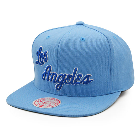 Los Angeles Lakers Mitchell & Ness TEAM GROUND Snapback HWC Hat - Baby Blue