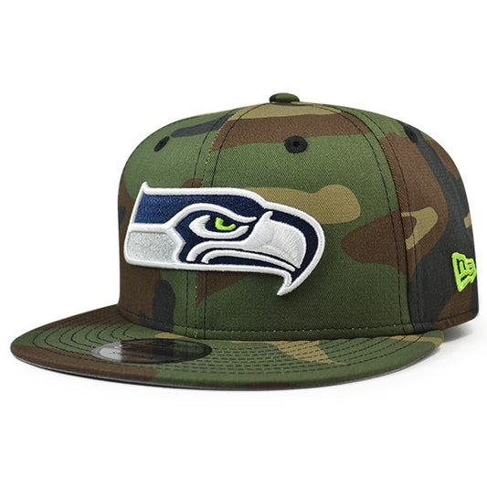 Seattle Seahawks New Era NFL Woodland Camo Snapback 9Fifty Hat