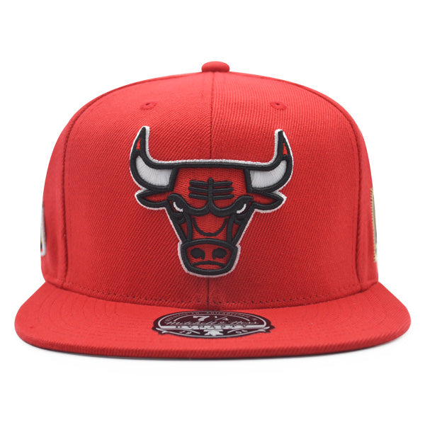Chicago Bulls 1996 NBA Finals Champions Mitchell & Ness Dynasty HWC Collection Fitted Hat - Red