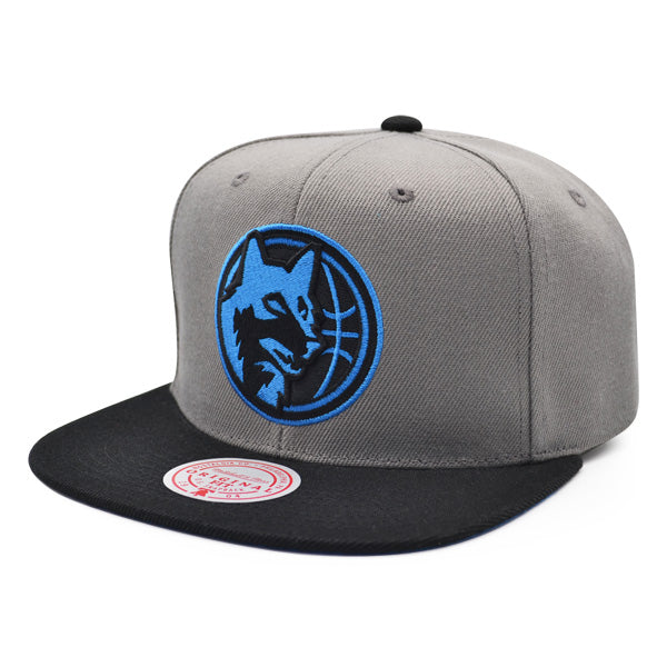 Minnesota Timberwolves NBA Mitchell & Ness NEON LIGHTS Snapback Hat - Gray/Black/Blue