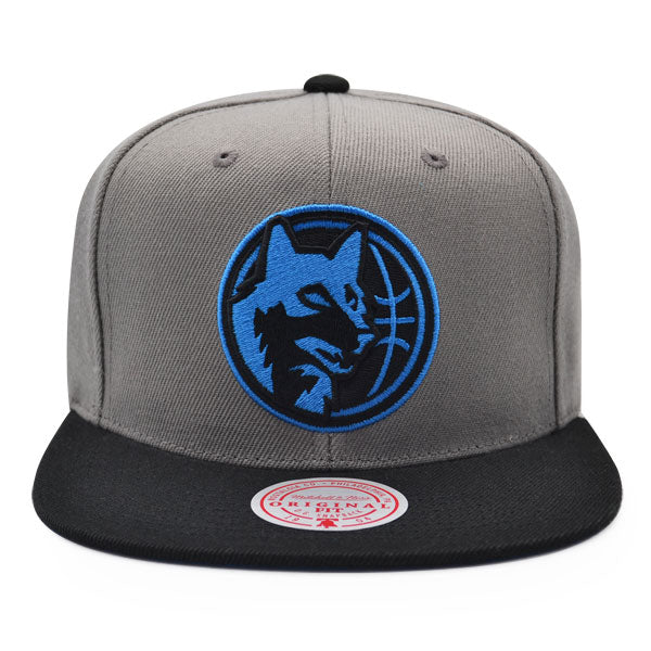 Minnesota Timberwolves NBA Mitchell & Ness NEON LIGHTS Snapback Hat - Gray/Black/Blue