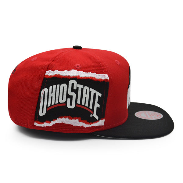 Ohio State Buckeyes NCAA Mitchell & Ness JUMBOTRON Snapback Hat - Red/Black