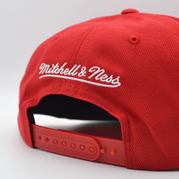 Portland Trailblazers Mitchell & Ness VINTAGE SCRIPT Snapback HWC Hat - Red
