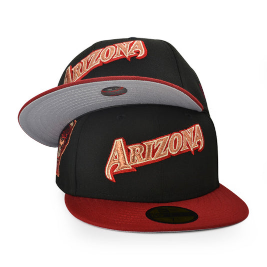 Arizona Diamondbacks 1989 INAUGURAL Exclusive New Era 59Fifty Fitted Hat - Black/H Red