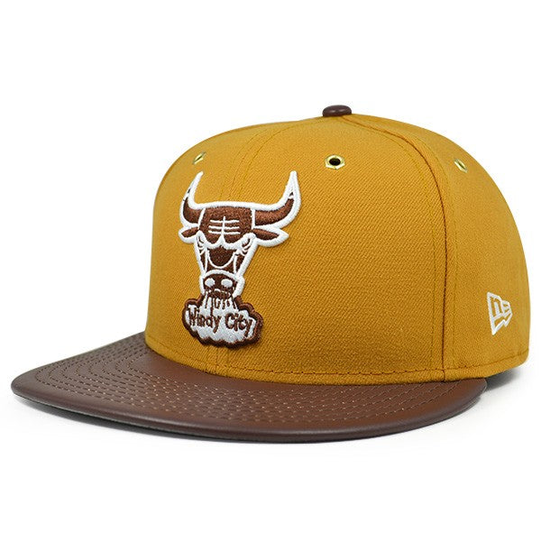 Chicago Bulls METAL HOOK Peanut Butter Fitted 59Fifty New Era NBA Hat