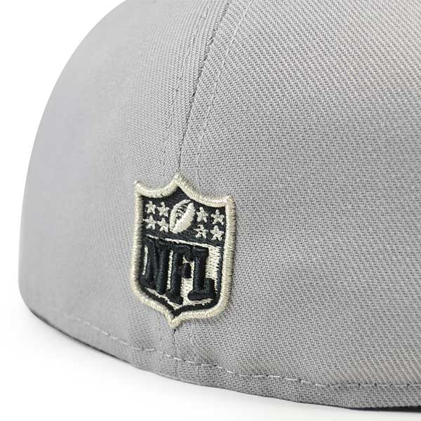 Oakland Raiders RAIDER NATION Fitted 59Fifty New Era NFL Hat - Gray/Black