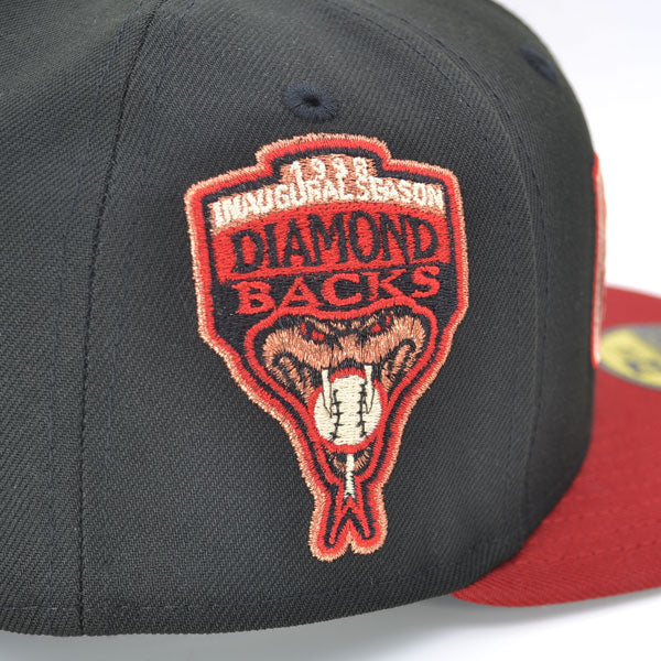 Arizona Diamondbacks 1989 INAUGURAL Exclusive New Era 59Fifty Fitted Hat - Black/H Red