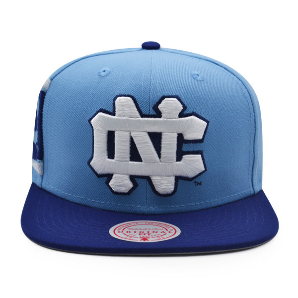 North Carolina Tarheels NCAA Mitchell & Ness JUMBOTRON Snapback Hat - Carolina Blue/Navy