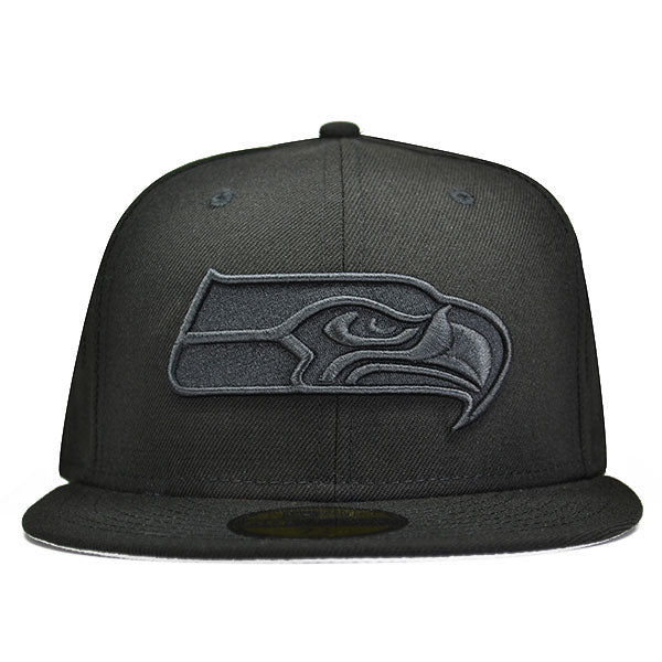 Seattle Seahawks BOB Black on Black FITTED 59Fifty New Era NFL Hat