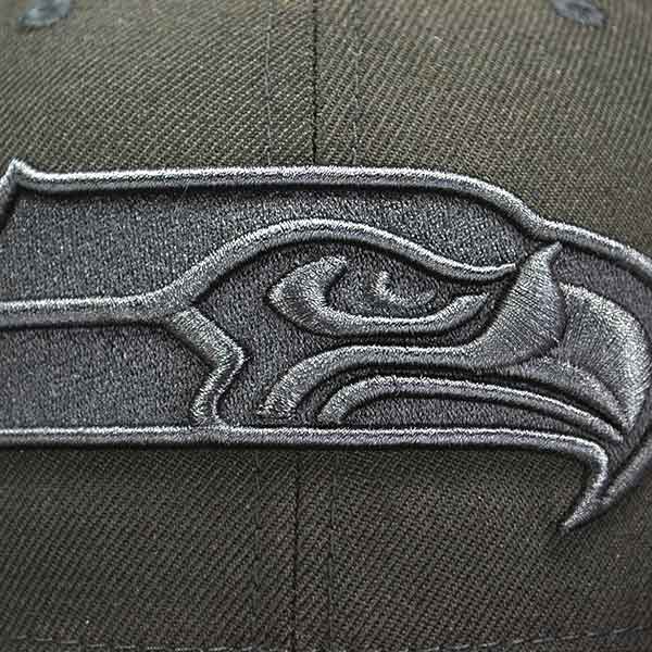 Seattle Seahawks BOB Black on Black FITTED 59Fifty New Era NFL Hat