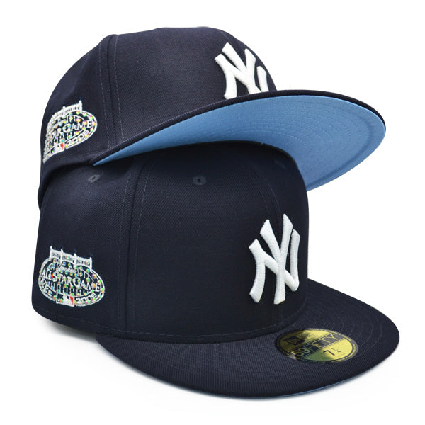 New York Yankees EXCLUSIVE CRYSTAL 2008 All-Star Game Side Patch New Era 59FIFTY Fitted Hat – Navy/Icy Blue Bottom