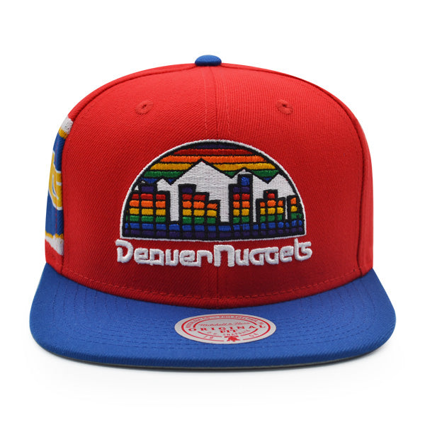 Denver Nuggets Mitchell & Ness JUMBOTRON Snapback Hat - Red/Royal