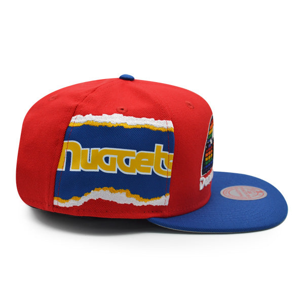 Denver Nuggets Mitchell & Ness JUMBOTRON Snapback Hat - Red/Royal