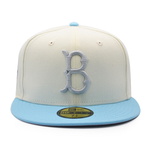 Brooklyn Dodgers 1949 ALL-STAR GAME Exclusive New Era 59Fifty Fitted Hat  - Chrome/Sky/Silver