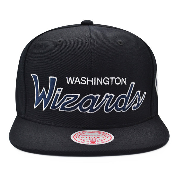 Washington Wizards Mitchell & Ness TEAM SCRIPT 2Tone Snapback Hat - Black/Navy