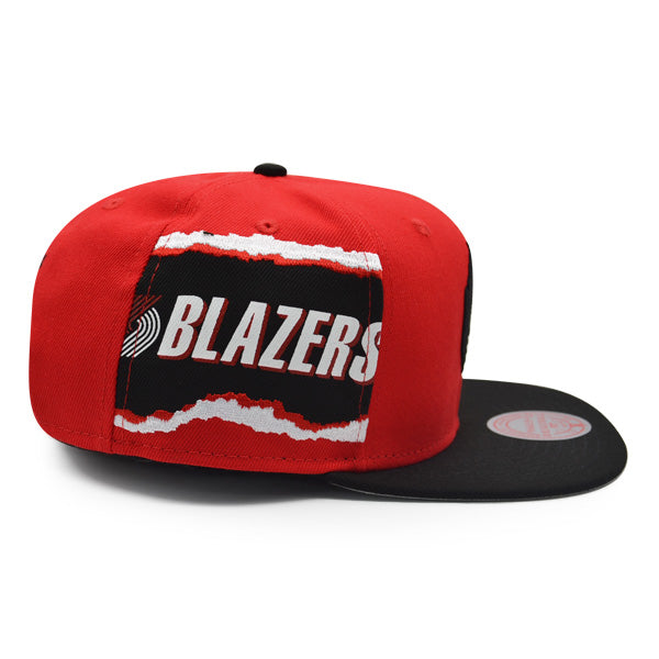 Portland Trailblazers Mitchell & Ness JUMBOTRON Snapback Hat - Red/Black