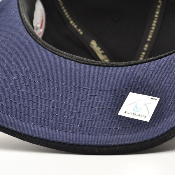Washington Wizards Mitchell & Ness TEAM SCRIPT 2Tone Snapback Hat - Black/Navy