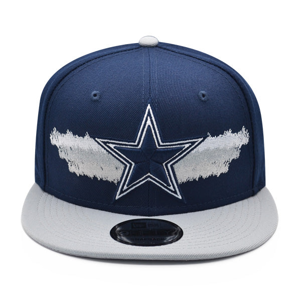 Dallas Cowboys EXCLUSIVE New Era SCRIBBLE 9Fifty Snapback NFL Hat - Navy/Gray