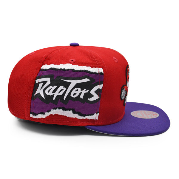 Toronto Raptors Mitchell & Ness JUMBOTRON Snapback Hat - Red/Purple