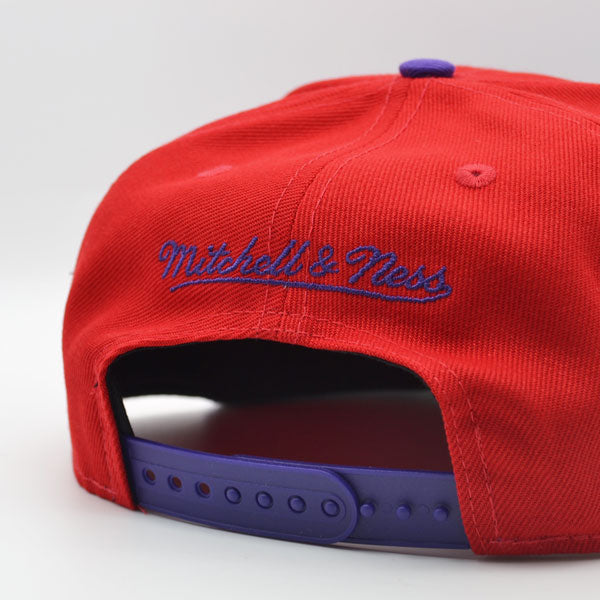 Toronto Raptors Mitchell & Ness JUMBOTRON Snapback Hat - Red/Purple